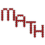 Math Red Hearts Text