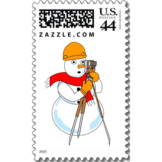 Civil Engineer Snowman stamp